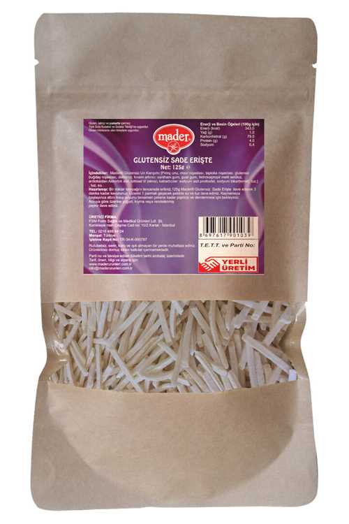 Mader Mader Glutensiz Erişte Sade - 125g